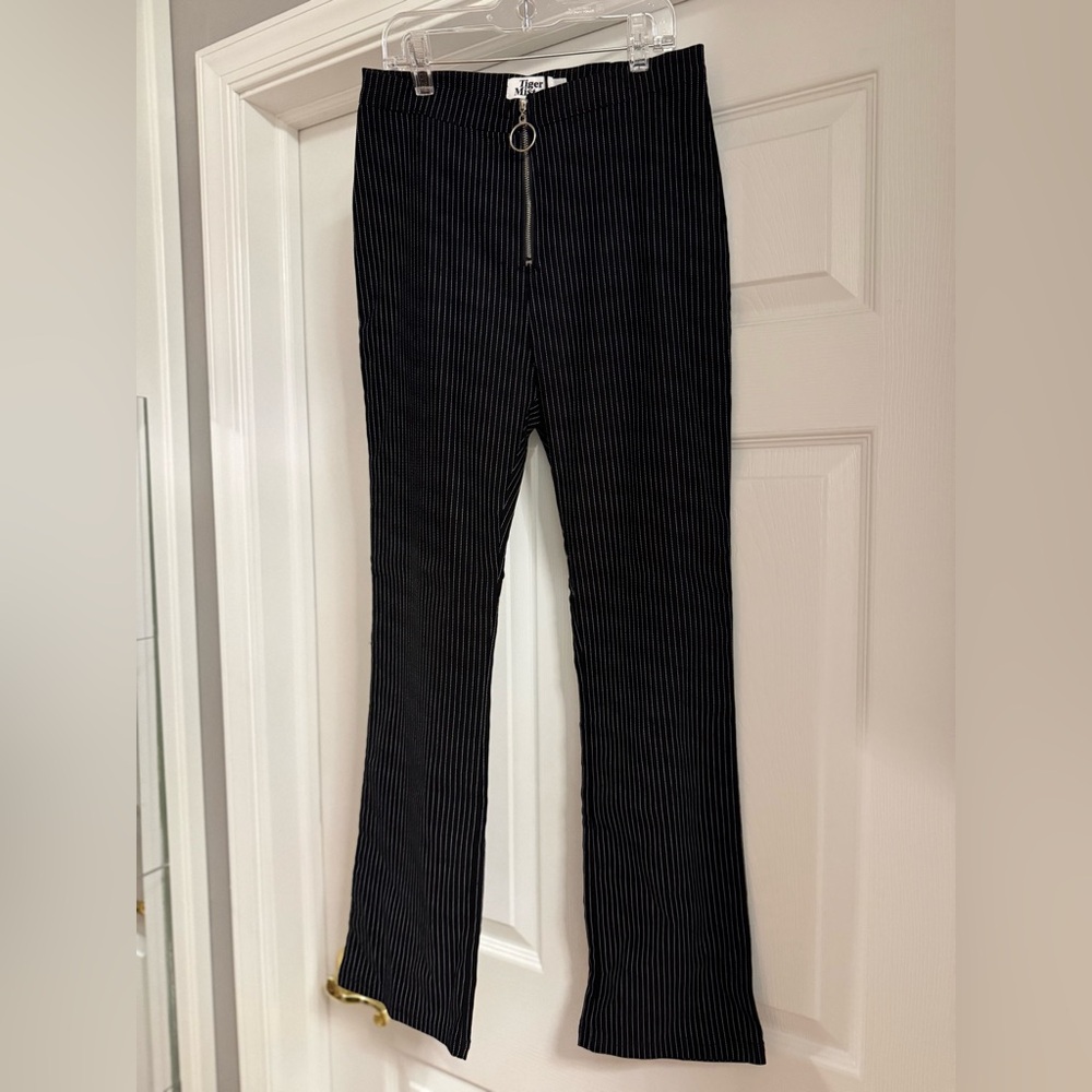 Tiger Mist Black and White Striped Pants